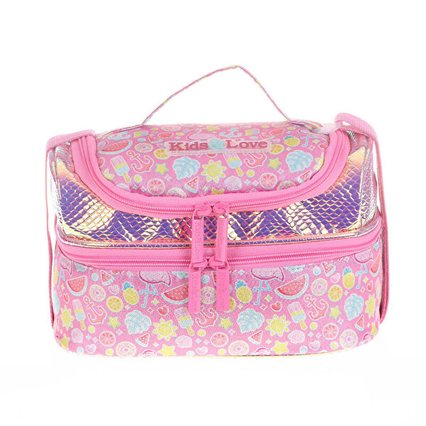 Kaukko Kids&Love Aynalı Simli Flamin Beslenme Çantası