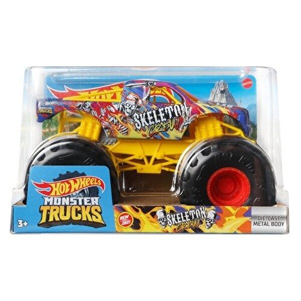 Hot Wheels Monster Trucks 1:24 Arabalar Skeleton Crew GTJ46