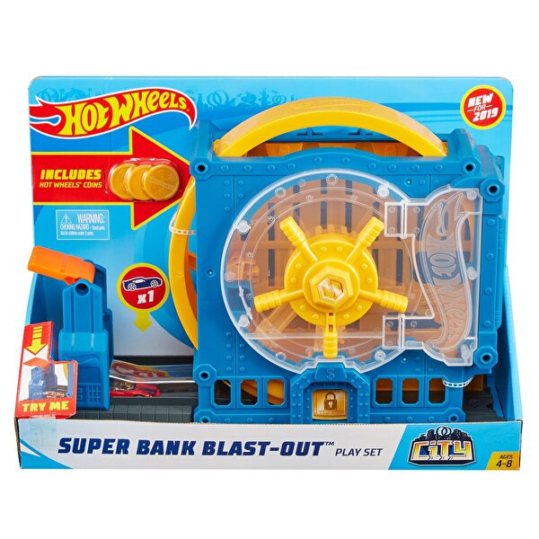 Hot Wheels Tekerlekli Yarış Dünyası Oyun Seti Bankadan Kaçış Heyecanı GBF96