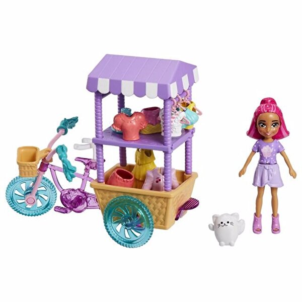 Polly Pocket Bisiklet Dolusu Moda Oyun Seti HHX76
