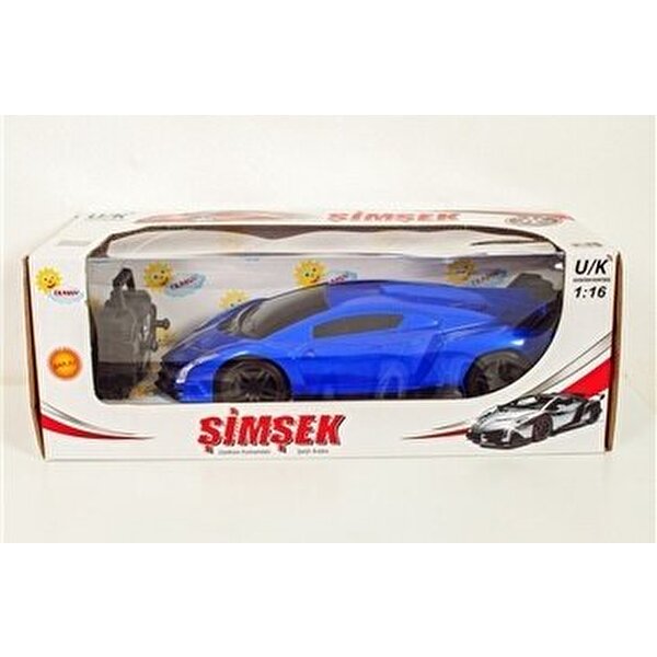 1:16 Ölçekli Uzaktan Kumandalı Mavi Şimşek Araba