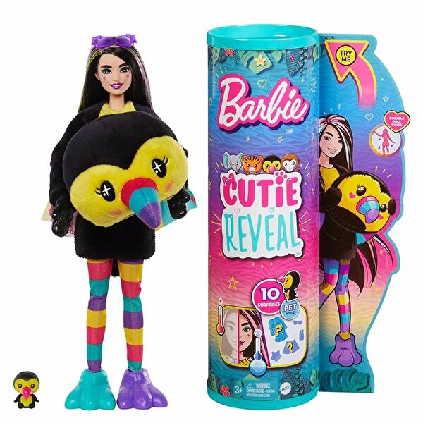 Barbie Cutie Reveal Bebekler Barbie Tropikal Orman Serisi Toucan HKR00