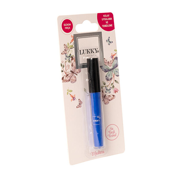 Lukky Silikon Fırçalı Mavi Maskara