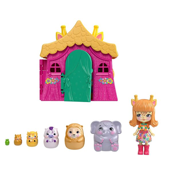Enchantimals Secret Besties Bebek ve Ev Oyun Seti Zürafa Griselda'nın Çadırı HCF74