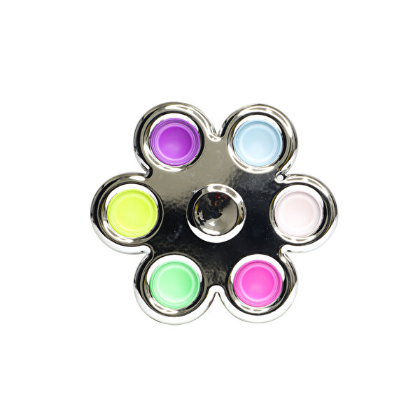 5 Parmak Metalize Stres Çarkı Pop It