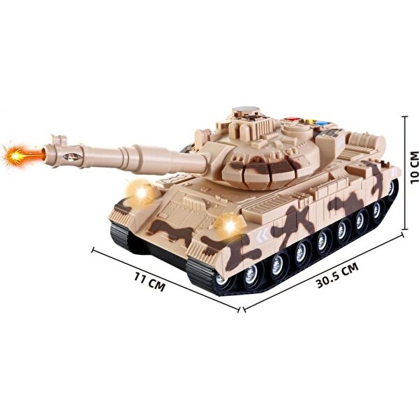 Sesli Işıklı Uzun Namlu Tank