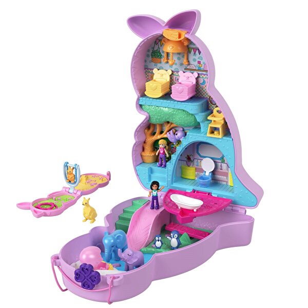 Polly Pocket Çanta Olabilen Micro Oyun Setleri Mama ve Joey Kangaroo HKV50