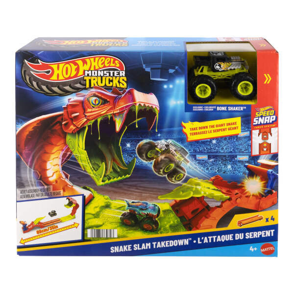 Hot Wheels Monster Trucks Snake Bite Güç Darbesi Oyun Seti JJN44