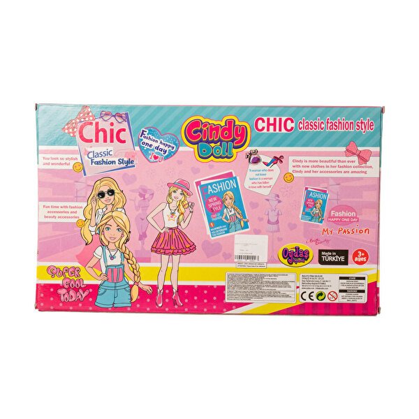 Cindy Makyaj Masalı Dolaplı Oyun Seti Mavi Elbiseli