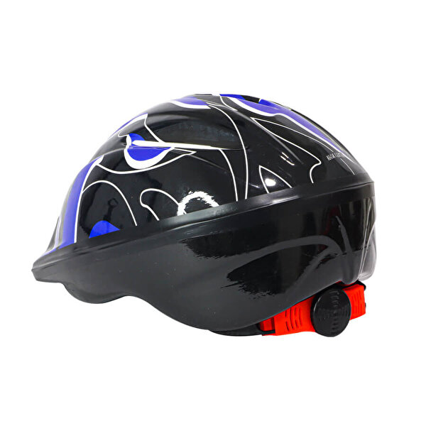Ayarlanabilir Desenli Baskılı Kask 56-61 Cm Alevli Mavi