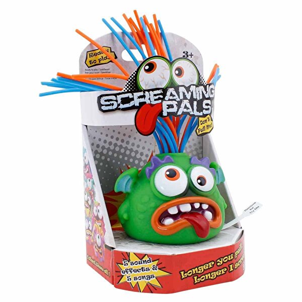 Screaming Pals Bağıran Canavarlar Mavi-Turuncu Saçlı Yeşil Canavar