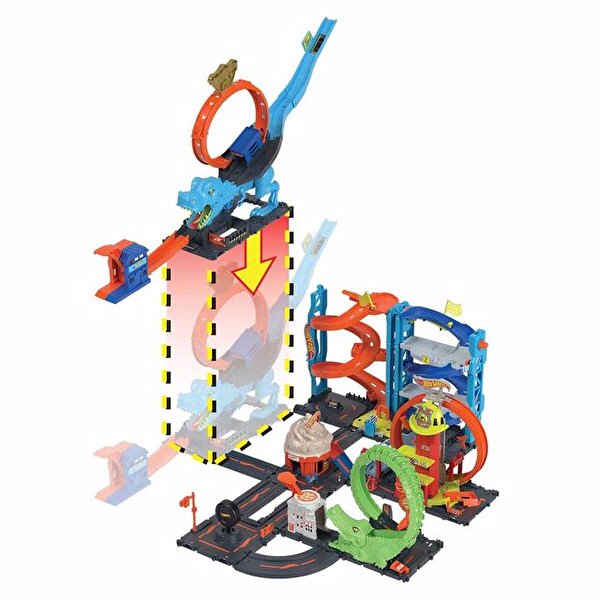 Hot Wheels Dİnazor ile Mücadele Oyun Seti HKX42