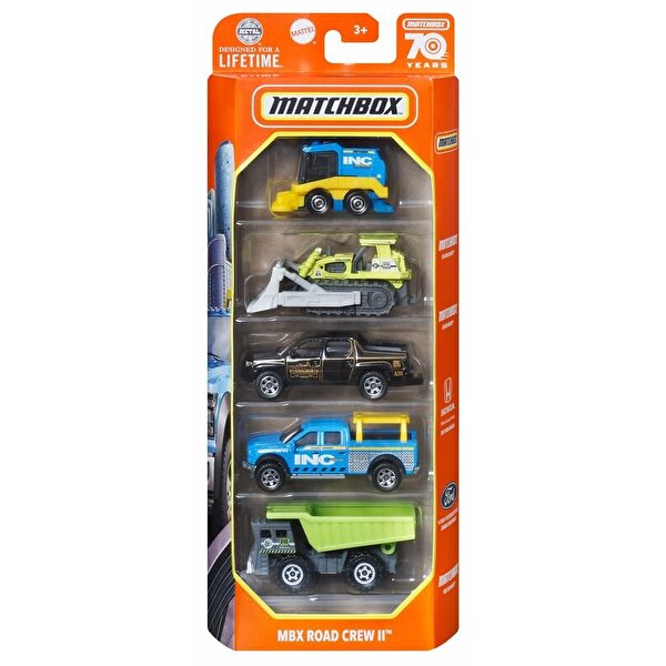 Matchbox Beşli Araba Seti Mbx Road Crew II HFH09