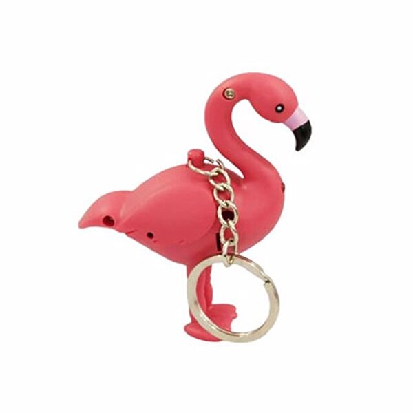 Flamingo Işıklı Sesli Anahtarlık