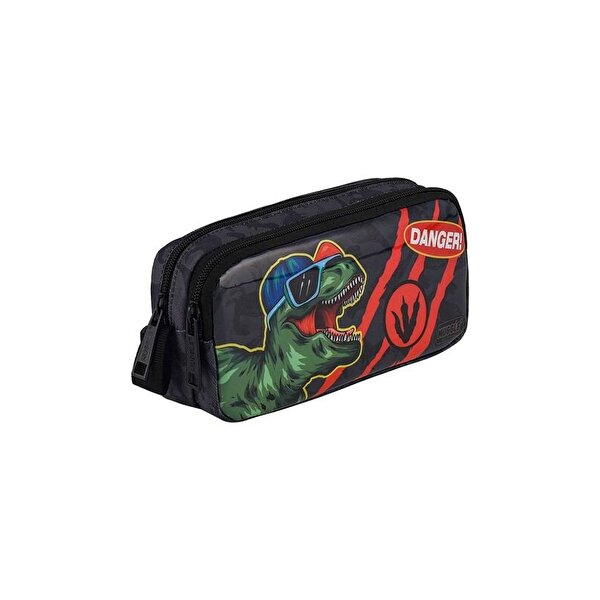 Muggle Danger Dino 2 Gözlü Kalemlik Çantası 9284