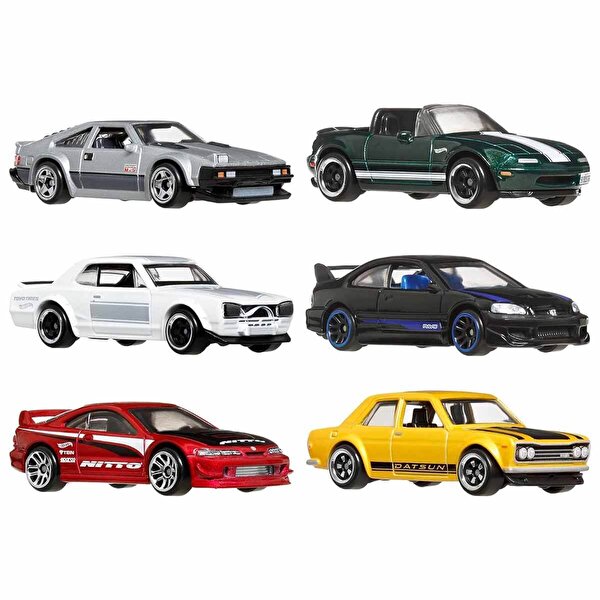 Hot Wheels Japon Temalı 1:64 6’lı Araba Seti JBY77