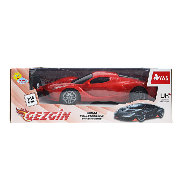 1.18 Ölçekli Şarjlı Full Fonksiyon Kırmızı Gezgin Araba