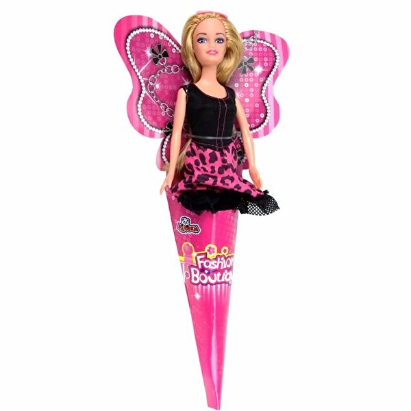 Külahlı Kelebek Bebek Siyah Elbiseli