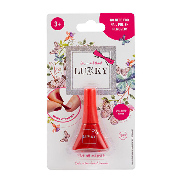 Lukky Soyulabilir Oje Kırmızı 022