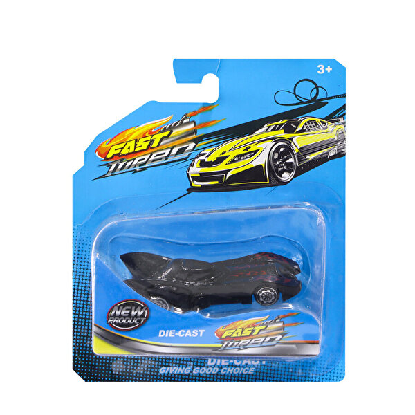 1:64 Ölçekli Die-Cast Kırmızı Çizgili Yarasa Araba