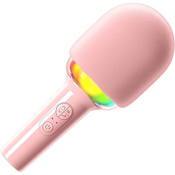 Doppler Rainbow Karaoke Pembe Mikrofon