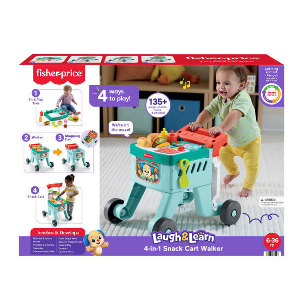 Fisher Price 4'ü 1 Arada Alışveriş Sepeti Yürüteç JLM95