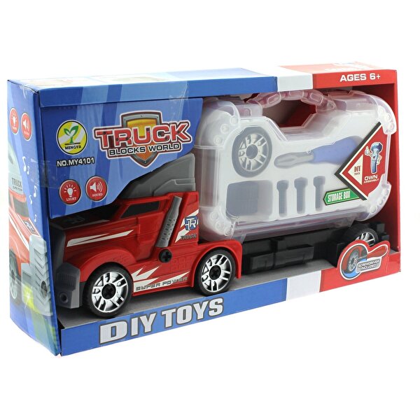 Kırmızı Sesli Işıklı Çantalı Sök Tak Kamyon Tamir Seti