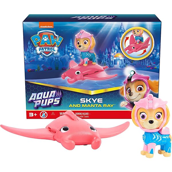 Paw Patrol Aqua Pups Rocky Sawfi̇sh Skye And Manta Ray