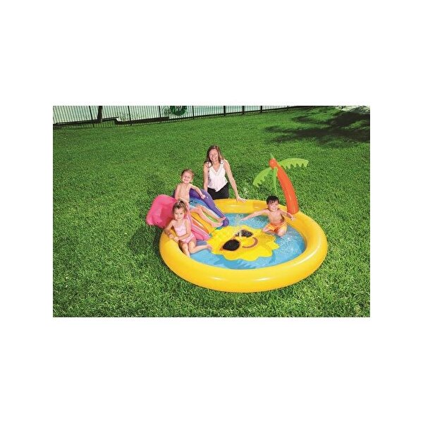 Bestway Kaydıraklı Fiskiyeli Emoji Havuz 237x201x104 cm.