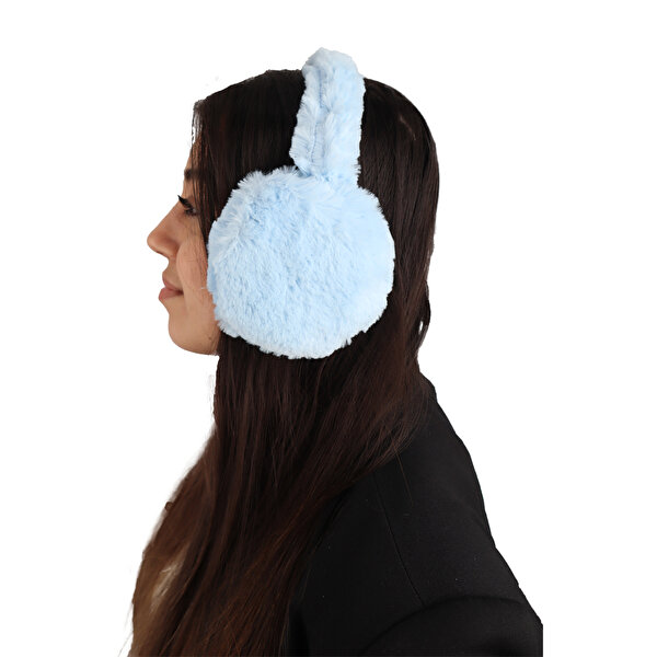 Peluş Kulaklık Açık Mavi