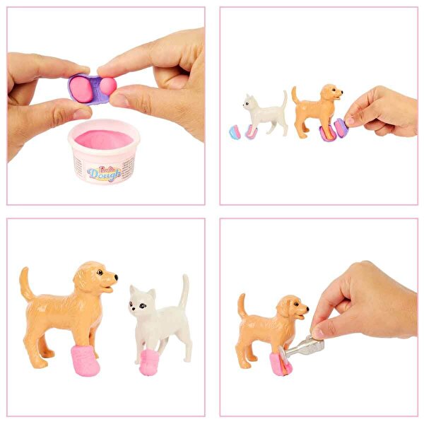 Barbie'nin Veteriner Kliniği Bebek ve Aksesuarlar Oyun Seti JFX93
