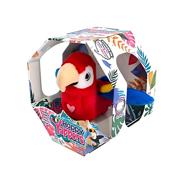 Happy Yappers Slap Bant Kırmızı Konuşan ve Taklit Eden Papağan