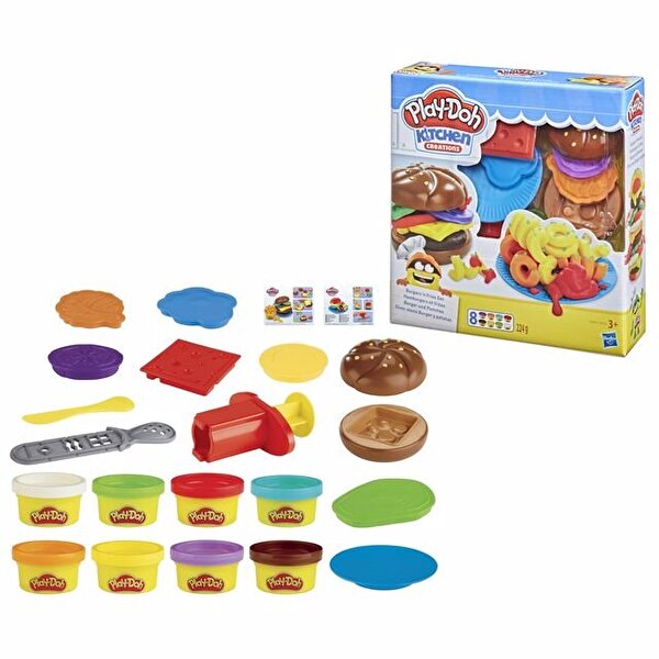Play Doh Mutfak Atölyesi Hamburger ve Patates Kızartması Seti E5472