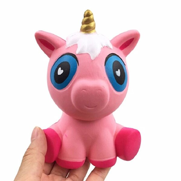 Büyük Squeeze Anahtarlık Pembe Unicorn