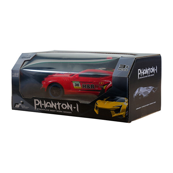 Full Fonksiyon Pilli 1:22 Ölçek Uzaktan Kumandalı Kırmızı Yarış Arabası