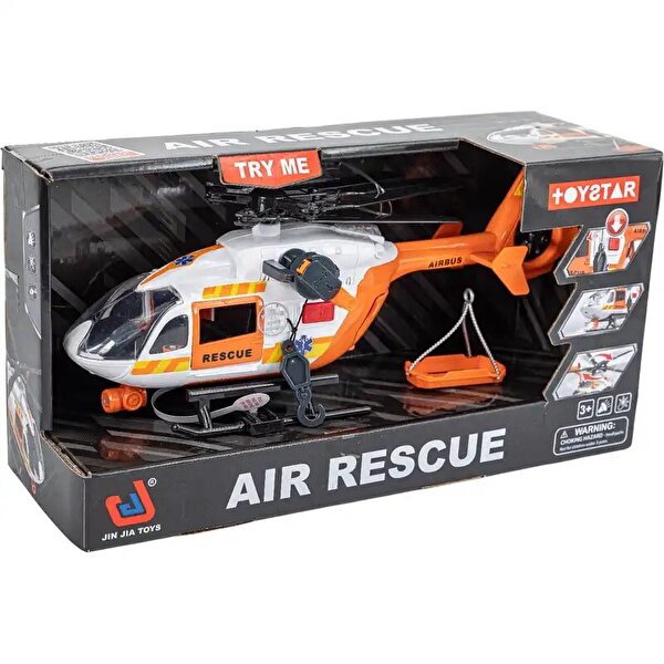 Pervaneli Işıklı ve Sesli Sürtmeli Kurtarma Helikopteri 30 Cm