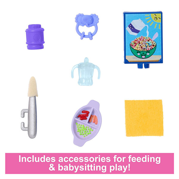 Barbie Bebek Bakıcılığı Oyun Seti HTK34