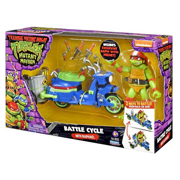 TMNT Araçlar ve Figürler Battle Cycle With Raphael 83430