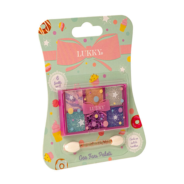 Lukky 6 Renkli̇ Parıltılı Göz Farı Paleti̇ ve Fırçası