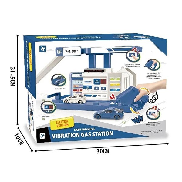 Die Cast Mavi Benzin İstasyonu Seti