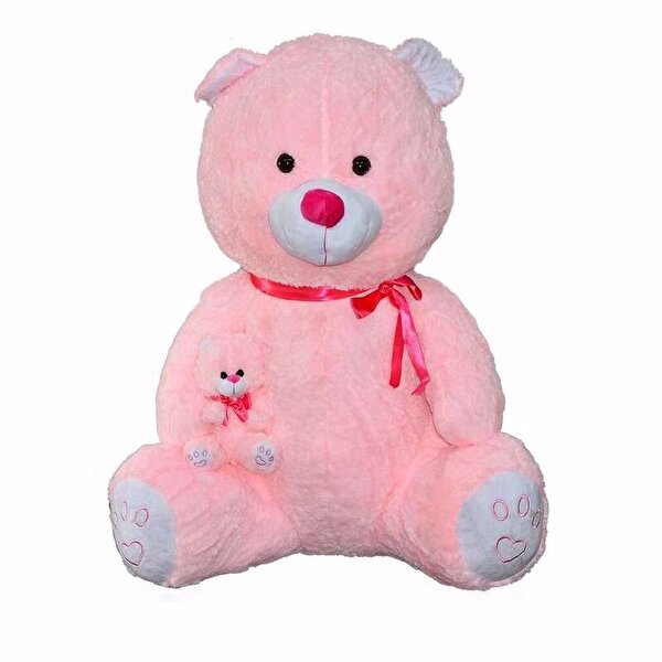 Yavrulu Pembe Ayı 100 Cm