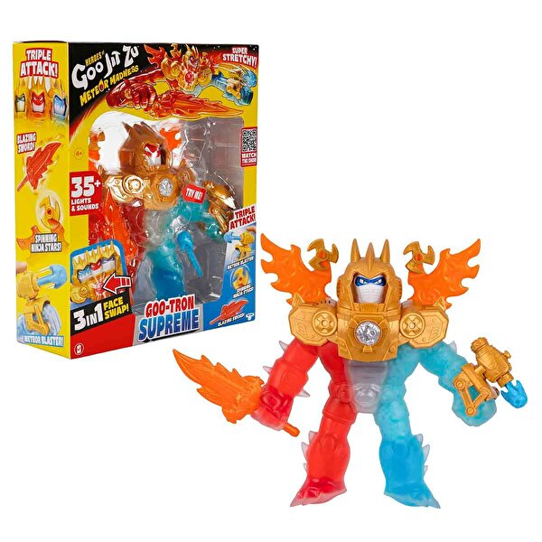 Sesli ve Işıklı 3'ü 1 Arada Goojitzu Meteor Madness Goo Tron Supreme Figürü 43028