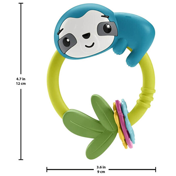 Fisher Price Eğlenceli Dostlar Dişlik ve Çıngıraklar Slide and Clack Sloth HKD70