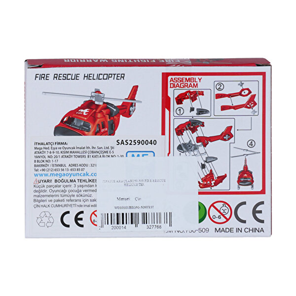 İtfaiye Araçları 50-509 Fire Rescue Helicopter Maket