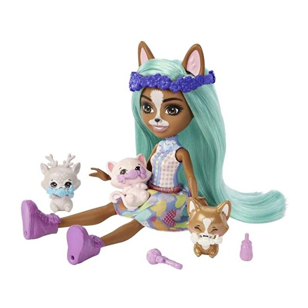 Enchanti̇mals Besti̇e Reveal Yakın Arkadaş Bebekler Crizia Corgi Show HLK86