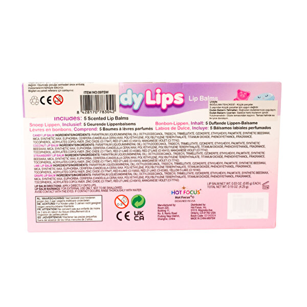 Hot Focus Candy Lips Sweet Lip Balm 5'li Set