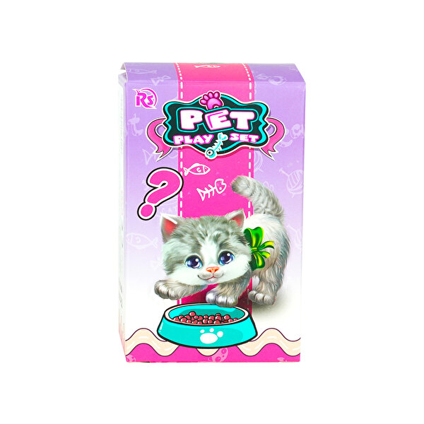 Evcil Hayvan Yavru Kedi Kulübeli Sürpriz Paket Oyun Seti