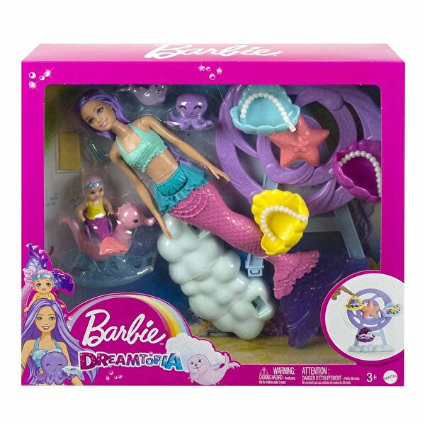 Barbie Dreamtopia Deniz Kızı Bebek ve Çocuk Oyun Alanı HLC30