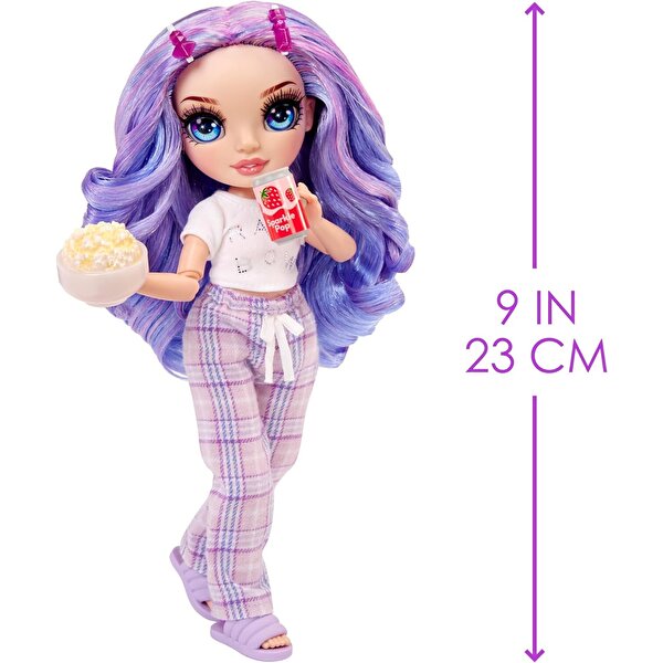 Rainbow High Jr. High Pijama Partisi Bebeği Violet Willow