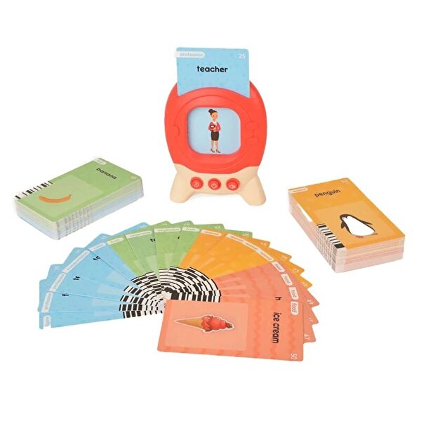 Öğretici İngilizce Konuşan Flash Kartlar Kırmızı